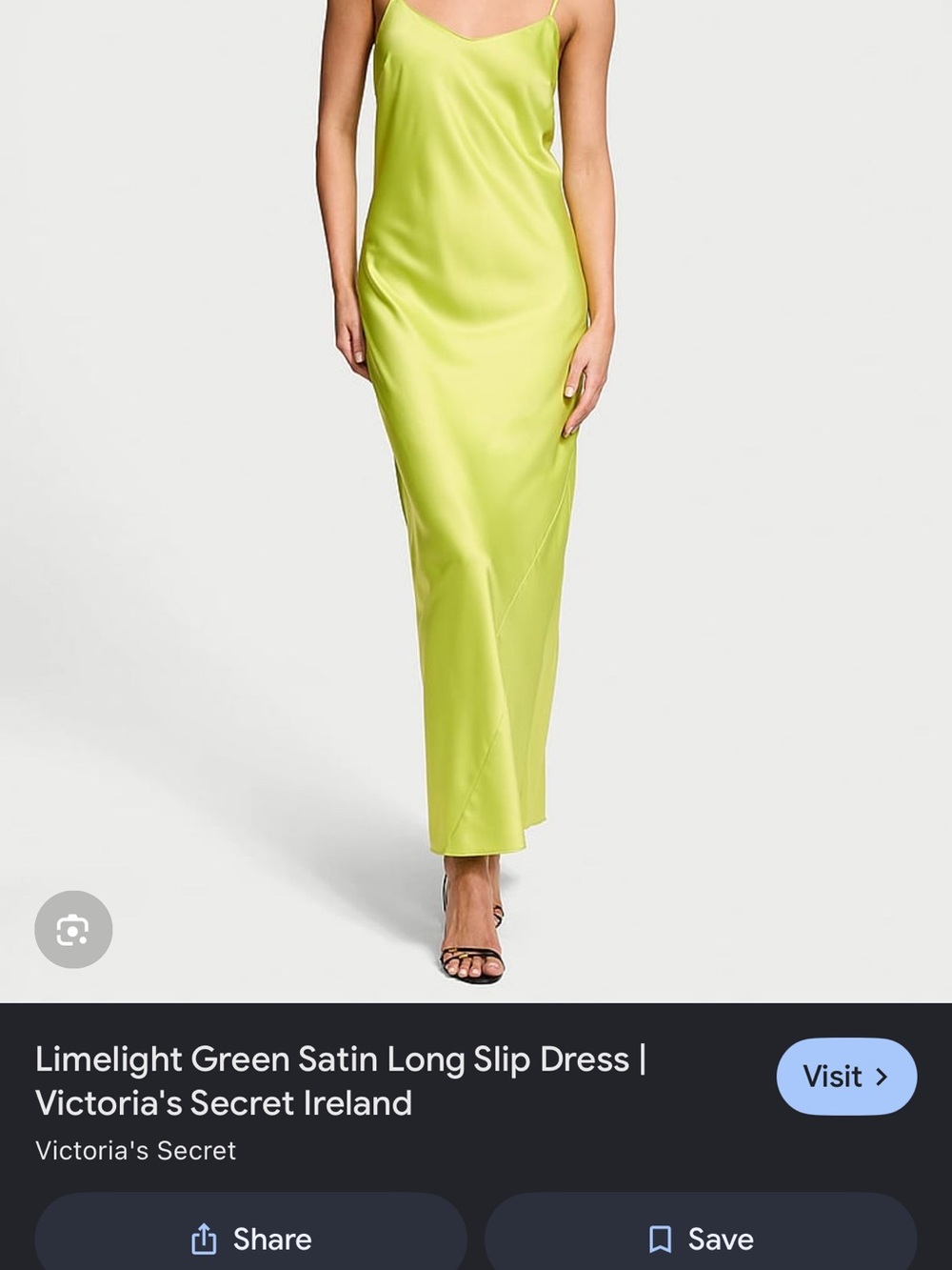 Victoria's Secret Limelight Satin Slip Dress